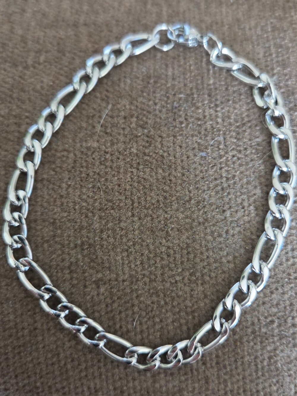 Unisex Stainless Steel Silver Bracelet 8.5" Durable Everyday Jewelry